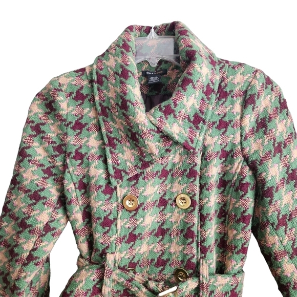 Robert Louis VTG Double Breasted Belted Wool Blend Coat Sz Med - Picture 2 of 11